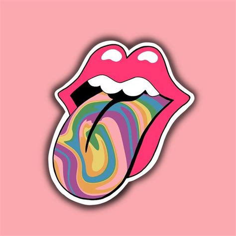 Rolling Stones Logo Sticker Tongue Sticker Lip Sticker Rolling