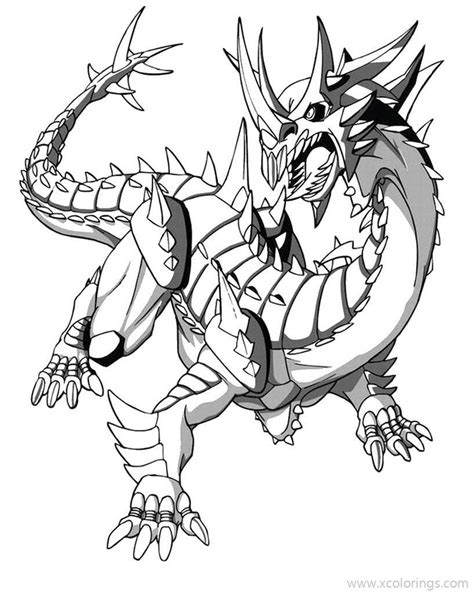 Dragonoid Bakugan Coloring Pages COLORSZH