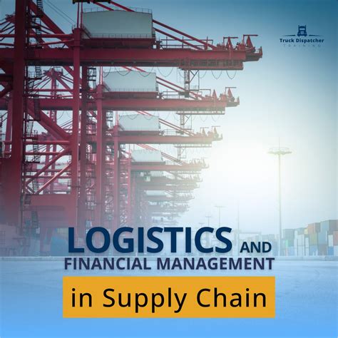 Logistics And Financial Management In Supply Chain Truck Dispatcher
