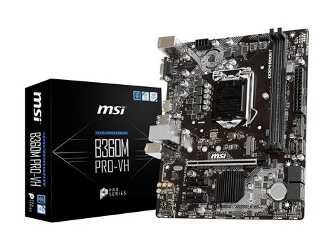 Msi Pro B360m Pro Vh Lga 1151 300 Series Micro Atx Intel Motherboard