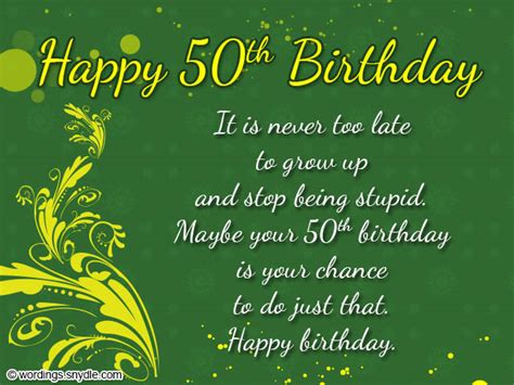 50th Birthday Wishes Messages And 50th Birthday Card Wordings