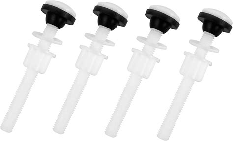 QWORK 4 PCS Plastic Toilet Tank Bolts M10 Tank To Bowl Bolt Set For