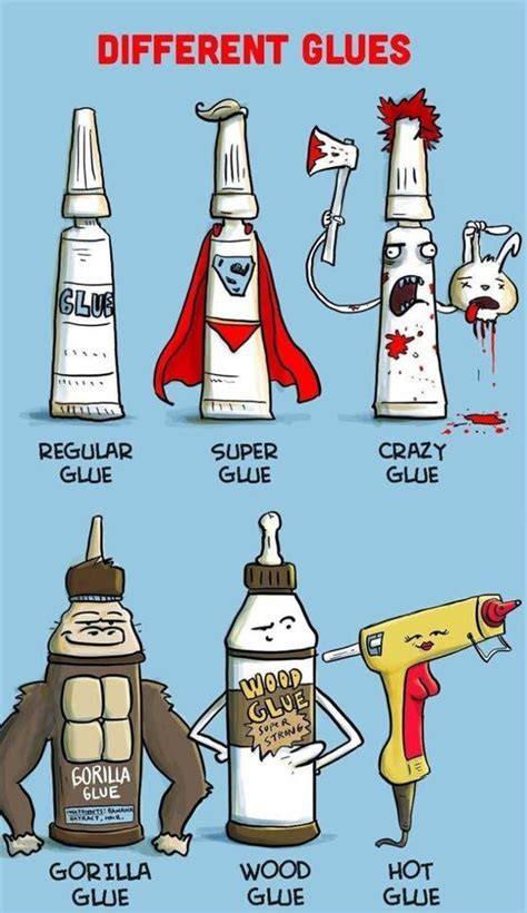 Different Types Of Glue Funny Pictures Funny Photos Funny Images