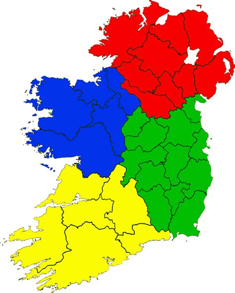 Outline Map Of Ireland With Provinces
