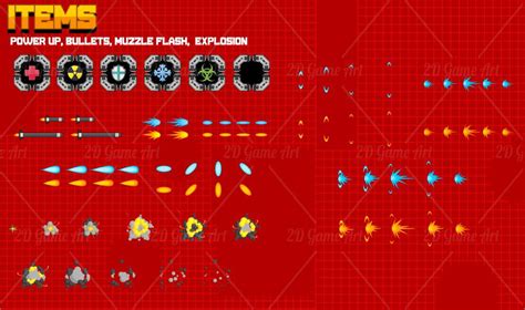 Side Scrolling Space Shooter Creation Kit Game Art 2d