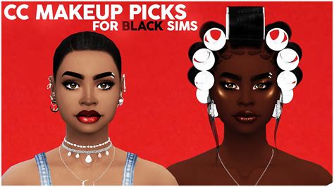 The Best Makeup For Black Sims 2020 Cc Shopping Party Info Youtube