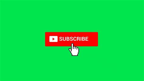 Green Screen Animated Subscribe Button No Copyright Youtube