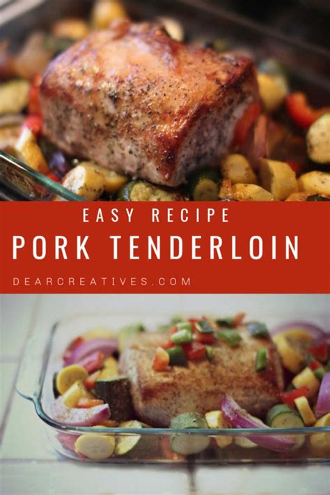 I added baby carrots, cut small slots on the tenderloin put the fresh minced garlic in the slots so the garlic flavor seeps in the meat more used baby red potatoes and made pork gravy to go. Pork Tenderloin Recipe Easy And Delicious Roast Pork