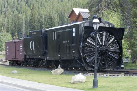 The Rotary Snow Plow And Box Car Before Eng 9 Arrived In Breckenridge