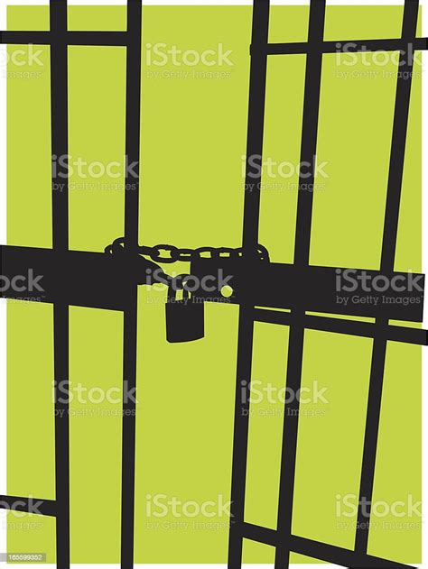 Jail Background Prison Cell Door Pad Lock Stock Illustration Download