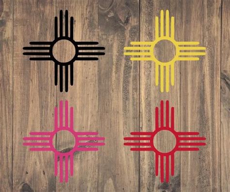 Zia Symbol Vinyl Decal New Mexico Zia Sticker Native American Sun
