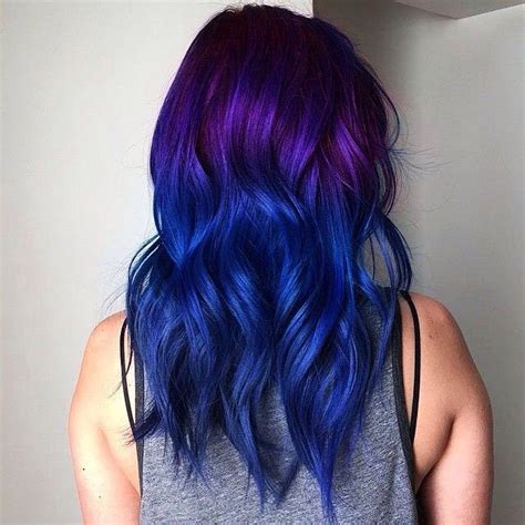 Chemicals used in hair dye depends on the type of hair color desired. purple ombre | Tumblr | Blue ombre hair, Semi permanent ...