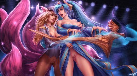 Ahri And Sona By Personalami Hentai Foundry