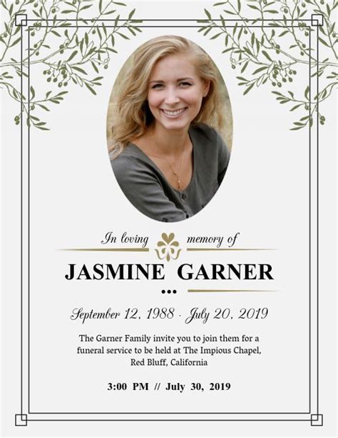 Funeral Invitation Template How To Create A Unique Invitation For Your