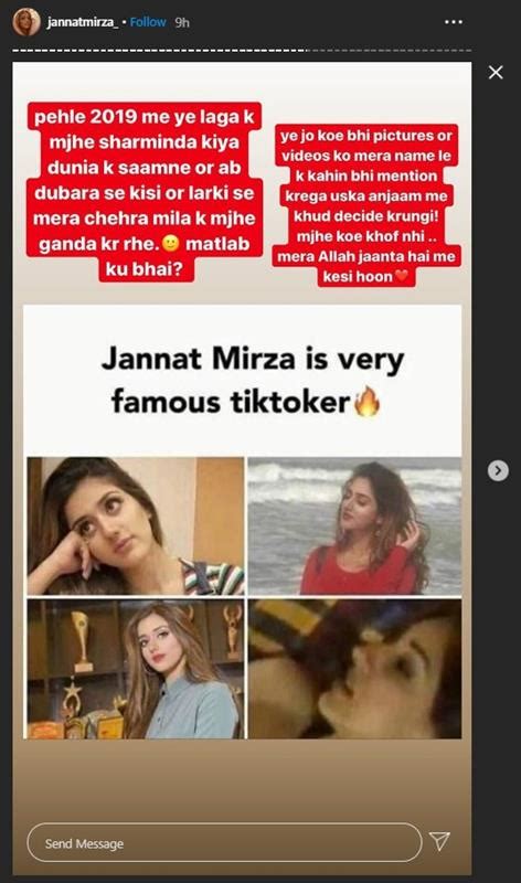 After Minahil Malik Tiktok Star Jannat Mirza Becomes Victim Of Leaked Viral Photos