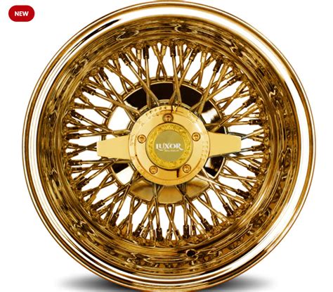 Luxor Wire Wheels All Gold Cross Lace 13x7 72 Reverse Mi Gente Customs