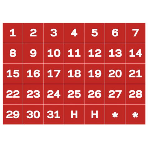 Numbers For Calendars 1 31 Calendar Printables Free Templates