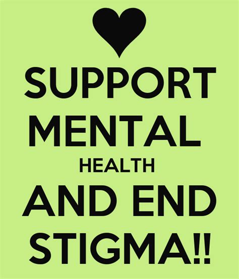 Support Mental Health And End Stigma Poster Lee Keep Calm O Matic