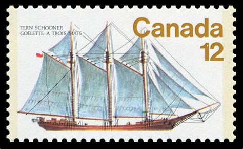 Tern Schooner Canada Postage Stamp Ships Of Canada Sailing Vessels