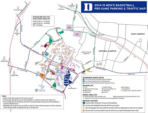 Duke Student Parking Lot Map