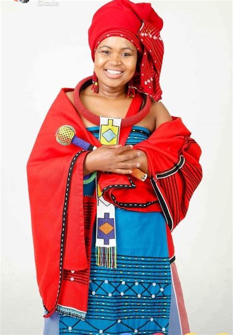 Orange And Blue Xhosa Dress African Traditional Wear Traditional