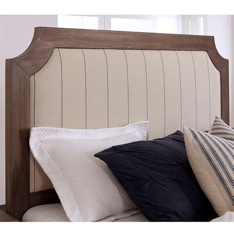 Laurel Mercantile Co Bungalow Transitional Queen Upholstered Headboard Godby Home Furnishings