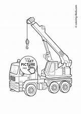 Coloring Crane Truck Construction Transportation Printable Drawing Hoisting 4kids Sheets Trucks Cars Colouring Template Vehicles Boom Getdrawings Tower Tons Lots sketch template