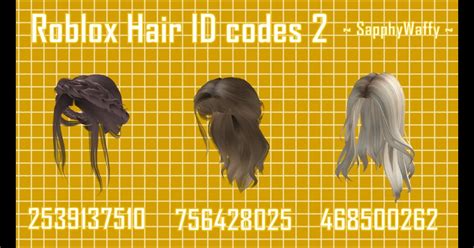 Roblox Boy Hair Id Codes