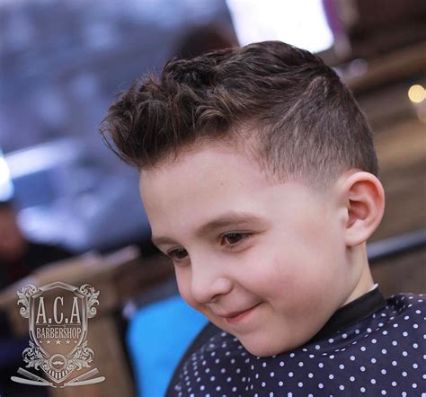 This one has thick hair on top. Boys Fade Haircuts