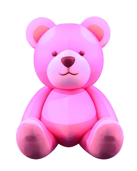 3d Illustration Pink Teddy Bear 37477308 Png