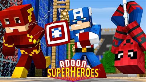 Addon De Superheroes Para Minecraft Pe Superheroes Addon Mcpe Youtube