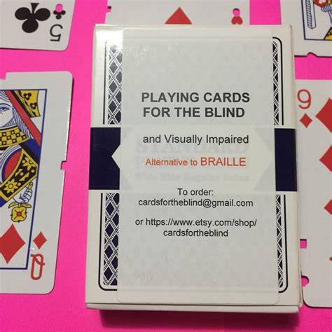 Non Braille Playing Cards For The Blind And Visually Impaired