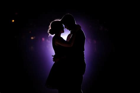 Premium Ai Image Silhouette Of A Romantic Couple Dancing And Enjoying