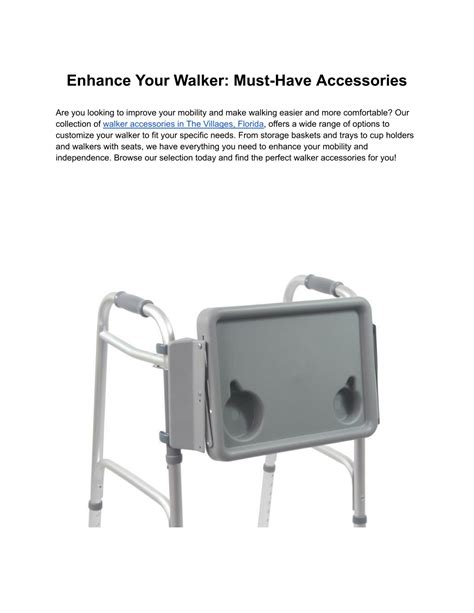 Ppt Enhance Your Walker Must Have Accessories Powerpoint