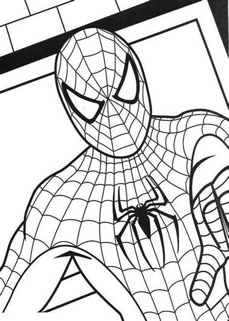 Spider Man Head Drawing Sketch Coloring Page