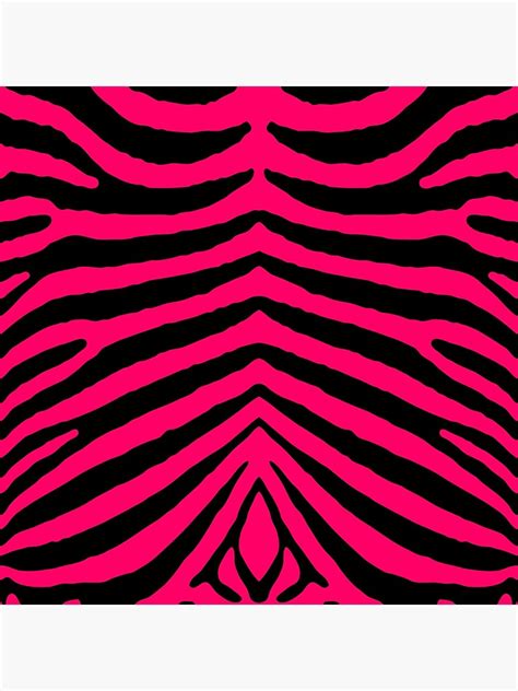 Schwarz Und Heiß Neon Pink Zebra Tier Safari Streifen Poster Von