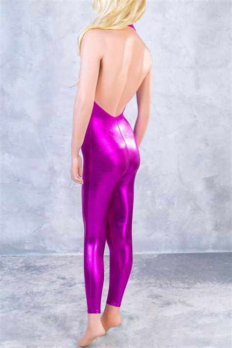 Latex Catsuit Latex Bodysuit Purple Holographic Bodysuit Etsy Australia