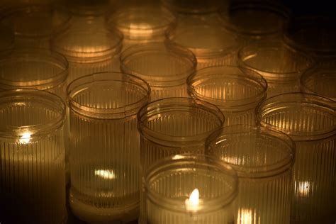 무료 이미지 빛 불꽃 교회에 노랑 양초 조명 열 원 화상 타고 있는 기도 불길 등심 모양 촛불