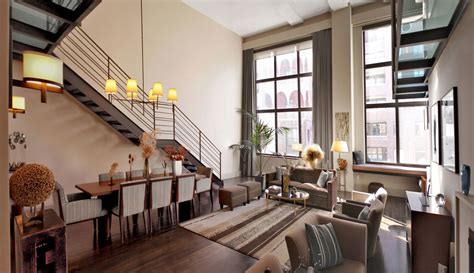 Loft Apartment Renovation Industrial Living Room New York