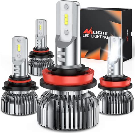 Nilight 9005 H11 Led Headlight Bulbs Kit 350 Brightness Hb3 High
