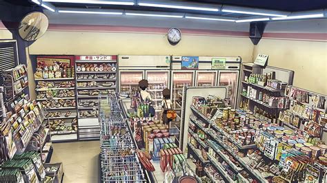 Hd Wallpaper Anime Mercantile Establishment Grocery Store Shop