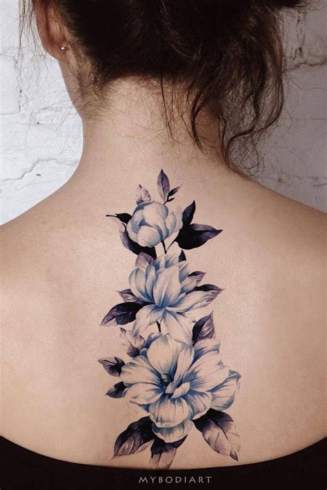 Gabriella Blue Watercolor Floral Flower Temporary Tattoo Purple Tattoos Blue Rose Tattoos