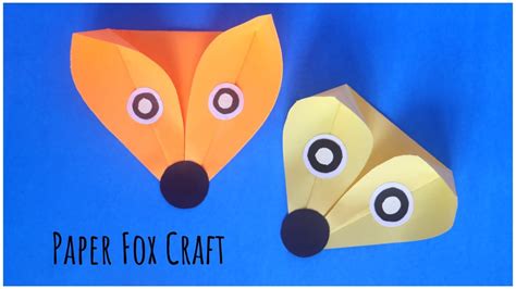 Origami Paper Fox Craft Tutorial Youtube