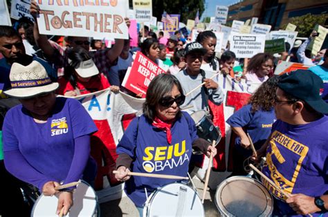 Immigration Reform Activists Rally In The Los Angeles Area California