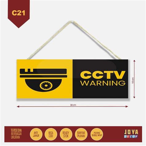 Jual Cctv Sign Board Papan Petunjuk Cctv Warning Cc21 Di Lapak Joya
