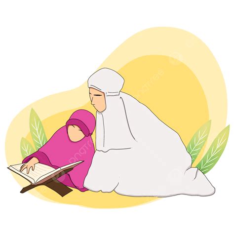 Recite Quran White Transparent Islamic Read Reciting Quran With Mother