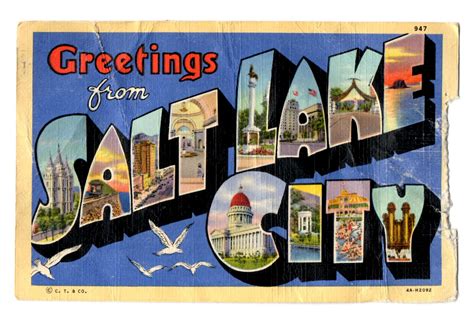 Salt Lake City Utah Antique Travel Postcards Ive Been In Slc Just