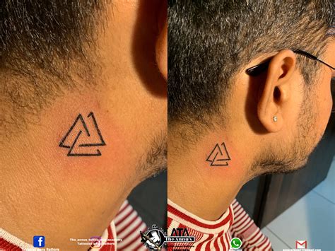 Triangle On Nack Tattoo Designed By Annu Rathore Date Tattoos Doodle On Photo Female Tattoo