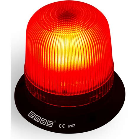 emas IT120R024 120mm LED Flashing Beacon Red 12-24V AC/DC | Rapid Online