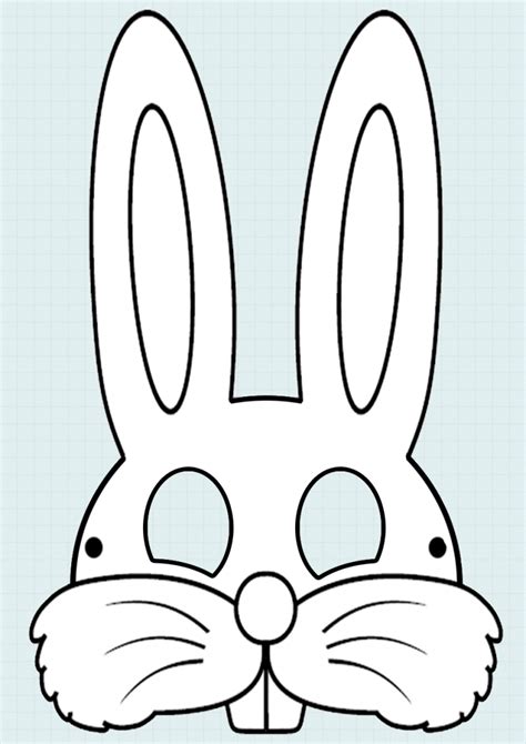Right Click Here And Save Image As To Download Blank Bunny Mask To